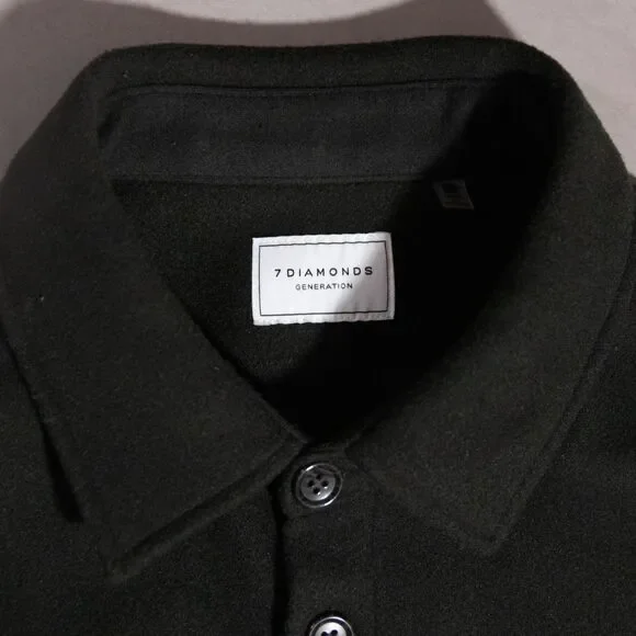 7 Diamonds Men's Black Shirt Jacket Like New!! - Picture 3 of 4